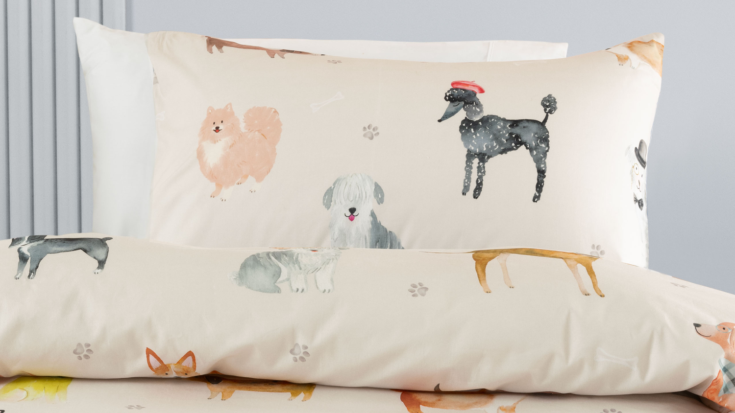Dog Dreams Duvet Cover Set by Squiggles